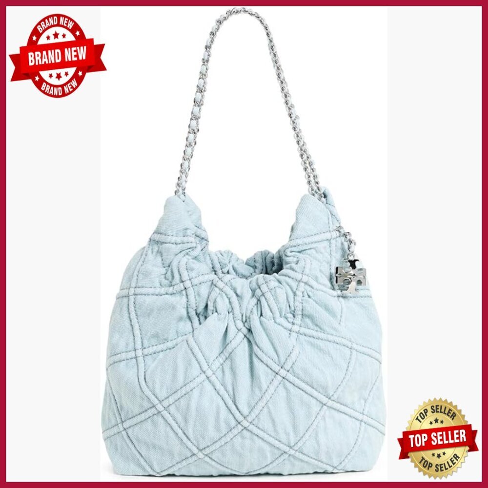 Denim Mini Hobo Bag, Crossbody Shoulder Purse, Casual Everyday Use